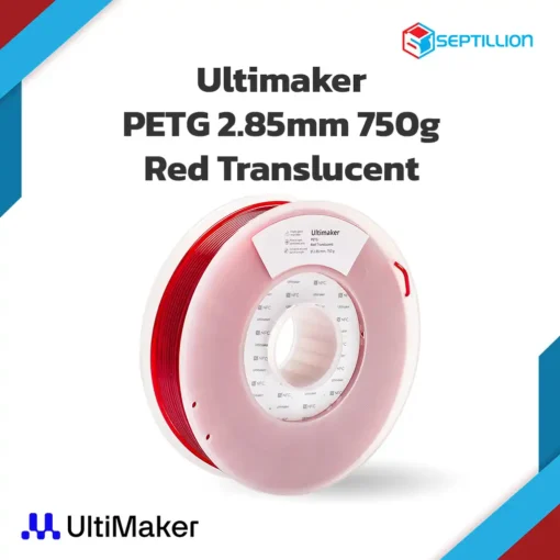 Ultimaker PETG 2.85 RED TRANSLUCENT 750g.